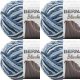 Spinrite Bernat Blanket Big Ball Yarn Faded Blues Pack of 4 Skein