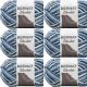 Spinrite Bernat Blanket Big Ball Yarn Faded Blues Pack of 6 Skein
