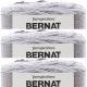 Spinrite Bernat Blanket Ombre Yarn Charcoal Ombre Pack of 3 Skein