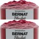 Spinrite Bernat Blanket Ombre Yarn Burgundy Ombre Pack of 2 Skein