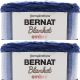 Spinrite Bernat Blanket Ombre Yarn Navy Ombre Pack of 2 Skein
