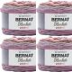 Spinrite Bernat Blanket Ombre Yarn Dusty Rose Ombre Pack of 4 Skein