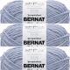Spinrite Bernat Blanket Big Ball Yarn Cornflower Pack of 3 Skein