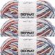 Spinrite Bernat Baby Blanket Big Ball Yarn Button Roses Pack of 3 Skein
