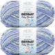 Spinrite Bernat Baby Blanket Big Ball Yarn Lovely Blue Pack of 2 Skein