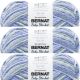Spinrite Bernat Baby Blanket Big Ball Yarn Lovely Blue Pack of 3 Skein