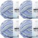 Spinrite Bernat Baby Blanket Big Ball Yarn Lovely Blue Pack of 4 Skein