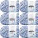 Spinrite Bernat Baby Blanket Big Ball Yarn Lovely Blue Pack of 6 Skein