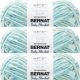 Spinrite Bernat Baby Blanket Big Ball Yarn Baby Blue Green Pack of 3 Skein