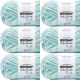 Spinrite Bernat Baby Blanket Big Ball Yarn Baby Blue Green Pack of 6 Skein