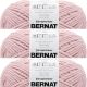 Spinrite Bernat Blanket Big Ball Yarn Tan Pink Pack of 3 Skein