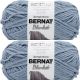 Spinrite Bernat Blanket Big Ball Yarn Gray Blue Pack of 2 Skein