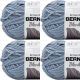Spinrite Bernat Blanket Big Ball Yarn Gray Blue Pack of 4 Skein