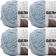 Spinrite Bernat Blanket Big Ball Yarn Fog Twist Pack of 4 Skein
