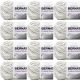 Spinrite Bernat Crushed Velvet Yarn White Pack of 12 Skein