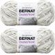 Spinrite Bernat Crushed Velvet Yarn White Pack of 2 Skein