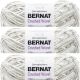 Spinrite Bernat Crushed Velvet Yarn White Pack of 3 Skein