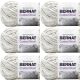 Spinrite Bernat Crushed Velvet Yarn White Pack of 6 Skein