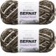 Spinrite Bernat Crushed Velvet Yarn Taupe Pack of 2 Skein