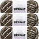 Spinrite Bernat Crushed Velvet Yarn Taupe Pack of 3 Skein