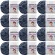 Spinrite Bernat Baby Velvet Big Ball Yarn Indigo Velvet Pack of 12 Skein