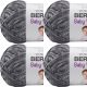Spinrite Bernat Baby Velvet Big Ball Yarn Vapor Gray Pack of 4 Skein