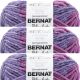 Spinrite Bernat Blanket Big Ball Yarn Purple Sunset Pack of 3 Skein