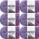 Spinrite Bernat Blanket Big Ball Yarn Purple Sunset Pack of 6 Skein