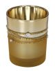 David Tutera Glass Votives Gold Plated With Rhinestones