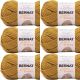 Spinrite Bernat Softee Chunky Yarn Brass Pack of 6 Skein