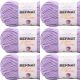 Spinrite Bernat Softee Chunky Yarn Lilac Pack of 6 Skein