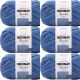 Spinrite Bernat Blanket Twist Yarn Ocean Pack of 6 Skein