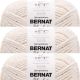 Spinrite Bernat Blanket Twist Yarn Cream Pack of 3 Skein