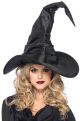 Women s Large Ruched Witch Hat Black One Size