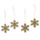 Ornaments Mini Gold Glitter Snowflake 2 Inches
