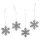 Tree Trimming Glitter Snowflake Silver 2 Inches