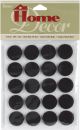 Adhesive Felt Round Studs Black 19mm X 2mm