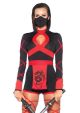 Leg Avenue 3 Piece Dragon Ninja Black/Red Medium