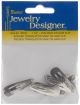 Snap on Hair Clip Silver 1.25 Inches
