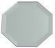 Octagon Glass Mirror Placemat With Bevel Edge 12 inches