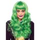 Women s Misfit Long Wavy Wig Green One Size