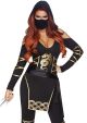 Leg Avenue 3 Piece Stealth Ninja Black/Gold Small