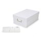 Photo Storage Box Plain White Paper 7.5 X 4 X 11 Inches