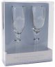 Painted Champagne Glass Set Twisted Stem