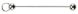 Bead Pin with Screw Ends Silver Plated Steel 2.5 Inches