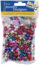 Pony Beads Acrylic Assorted Metallic Colors 6 x 9mm