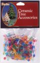 Ceramic Christmas Tree Accessories Mini Globe Pin Multi Color 0.25 Inch