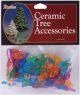 Ceramic Christmas Tree Accessories Flame Pin 0.625 Inch Multi Color