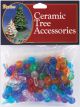 Ceramic Christmas Tree Accessories Medium Globe Pin Multi Color 0.5 Inch