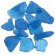 Faux Sea Glass in Mesh Bag Frosted Dark Blue 1 lb